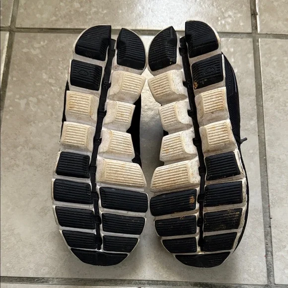 On Running Black Athletic Shoes with White Soles - Picture 5 of 5